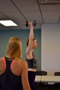 Alison Remmers training with certified trainer Chelsea Teel.