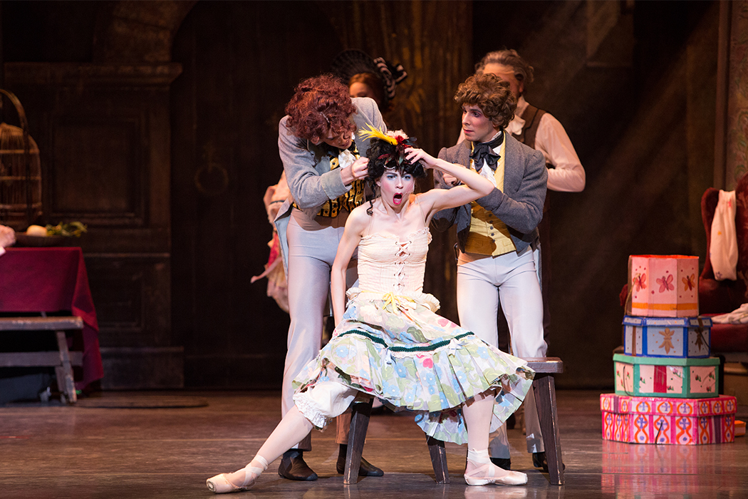 Rochelle Anvik as Stepsister Skinny in Ib Andersen's "Cinderella." Choreography by Ib Andersen. Photo by Alexander Iziliaev.