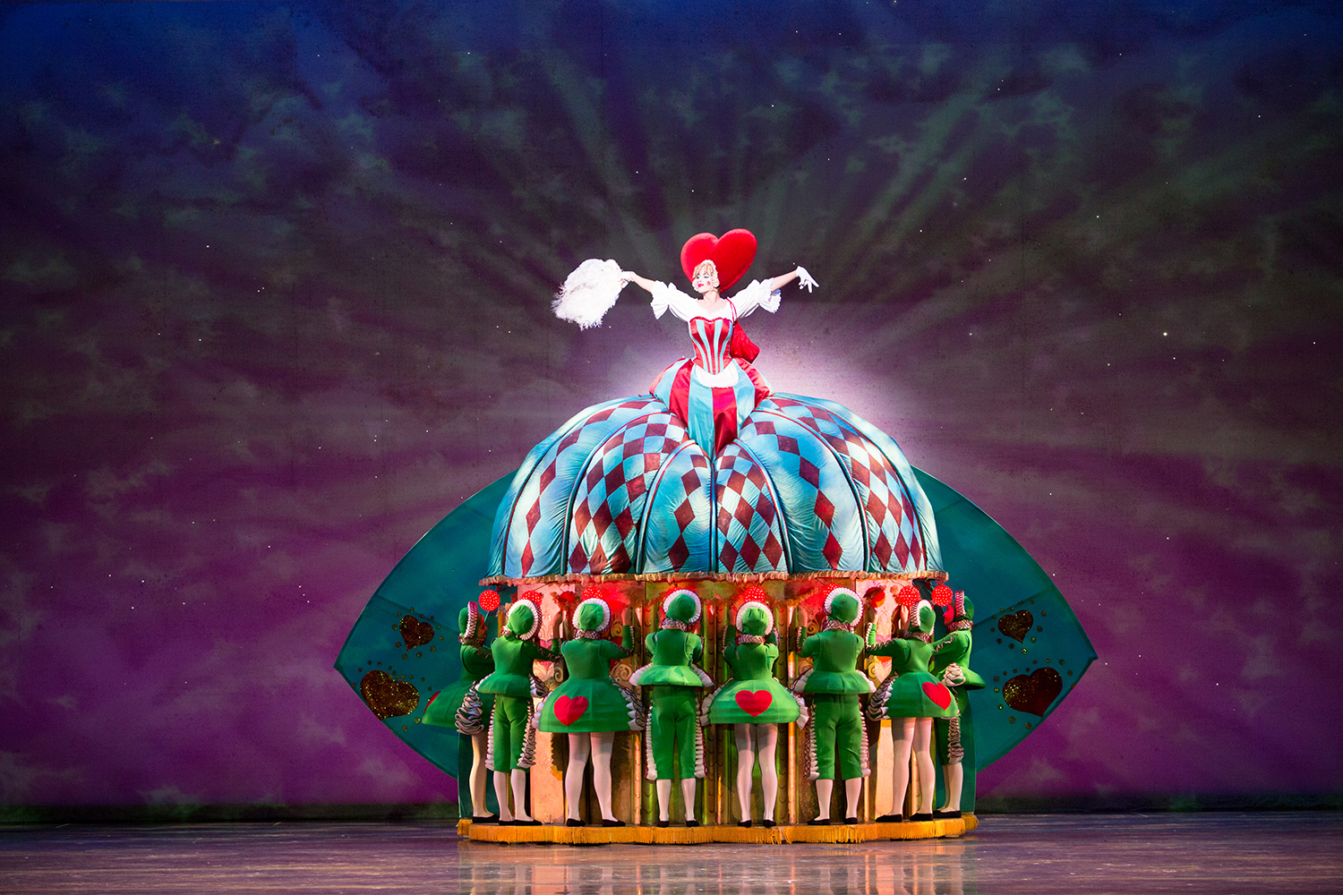 Mother Ginger and Bon Bons in Ballet Arizona's production of The Nutcracker. Photo by Alexander Iziliaev.